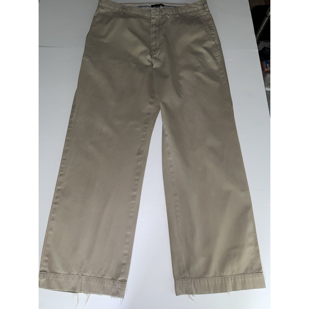 Banana Republic Men 38x32 Chino Pants Dawson Khaki Beige Straight Leg Cotton